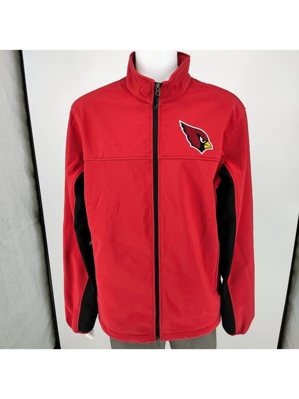 G-III Apparel NFL Arizona Cardinals Red Zip-Up Fleece-Lined Jacket (XL)